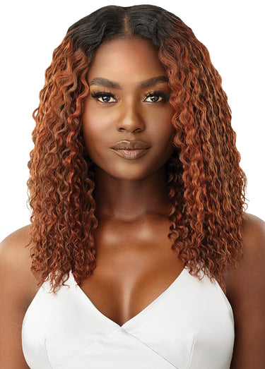 OUTRE HUMAN HAIR BLEND PURPLE PACK 3PCS WEAVE-MALAYSIAN CURL 12
